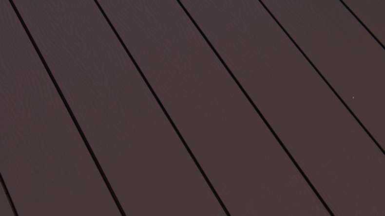 planeo WPC - pannello per decking solido marrone cioccolato in rilievo/scanalato - da 1m a 6m