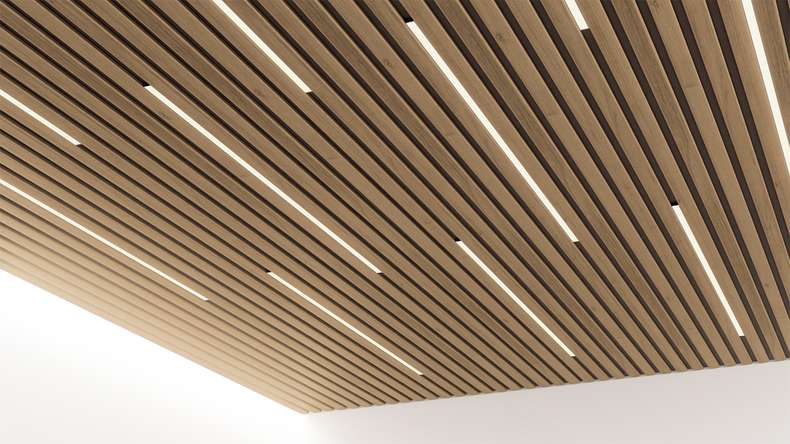 Skaben Akustikpaneele SilentWall Easy-Sticks - Eiche Rustikal - 250 x 3,45 cm 4 Stk.