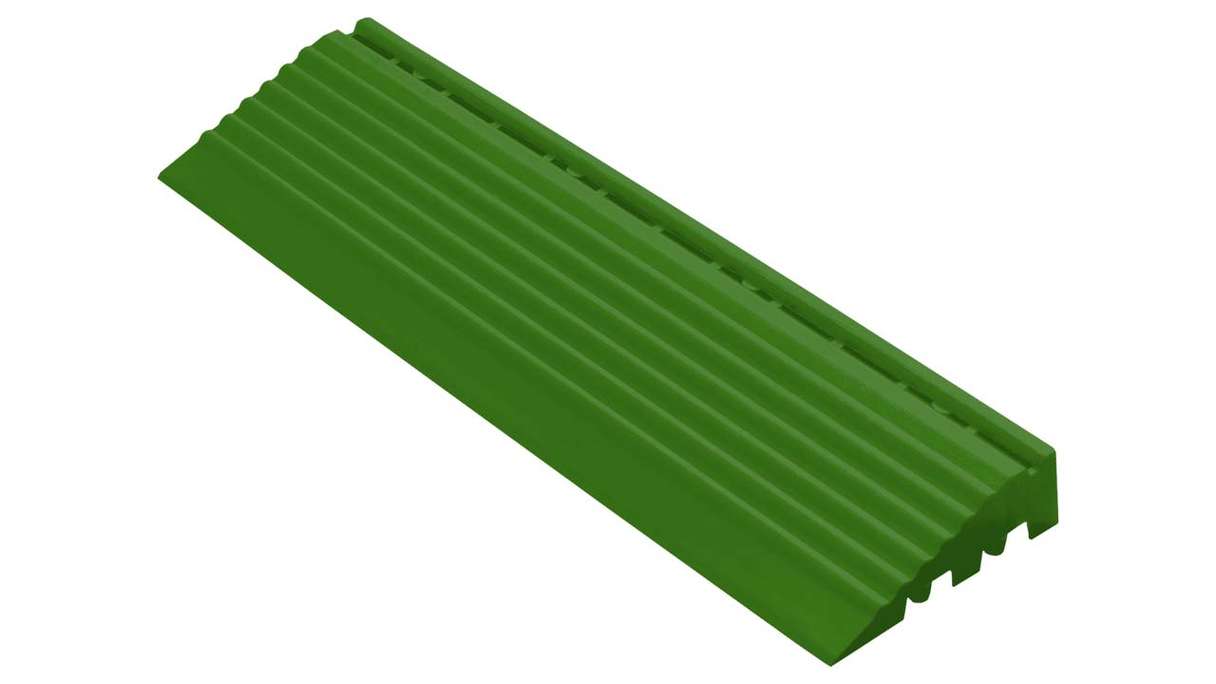 Panneau latéral planeo pour dalles à emboîter 30 x 30 cm - vert avec œillet