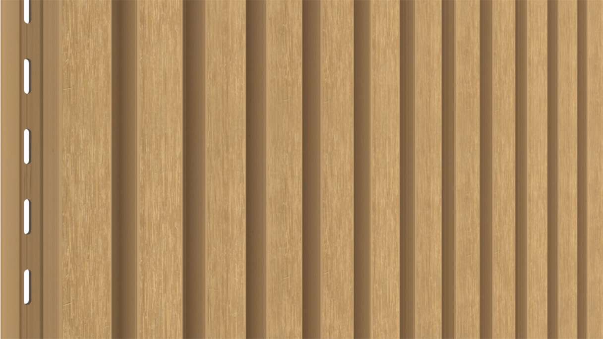planeo LINEA Slim - Bardage de façade en WPC CoEx, couleur sable, 2900 x 215 mm