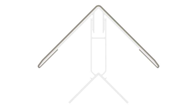 planeo LINEA - Alu CoEx Außeneckprofil Hellgrau 3000 x 66 x 66 mm