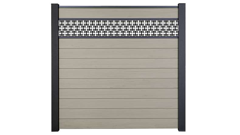 planeo Gardence Strong - BPC-Steckzaun Oriental Bi-Color Sand 180 x 180 cm
