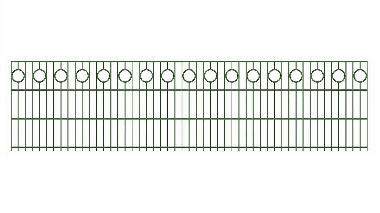 recinzione decorativa a doppio binario Halo 6/6/6 RAL 6005 verde muschio