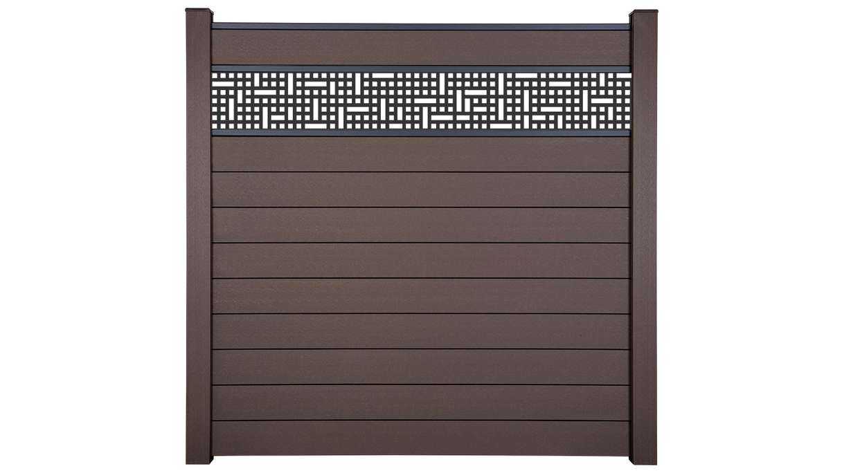 planeo Gardence Strong - BPC-Steckzaun Mesh Terra 180 x 180 cm