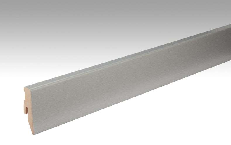 MEISTER Sockelleisten Fußleisten Edelstahl DF 063 - 2380 x 60 x 20 mm (200005-2380-00063 - 693823063)