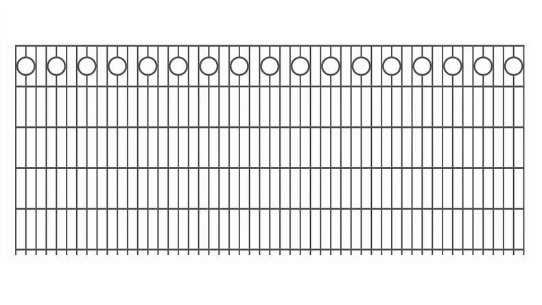 planeo Clôture décorative à double barre Halo 6/6/6 RAL 7016 anthracite