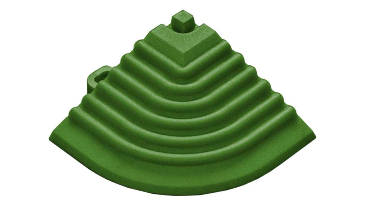 Élément d'angle planeo pour dalles à emboîter 40 x 40 cm - vert