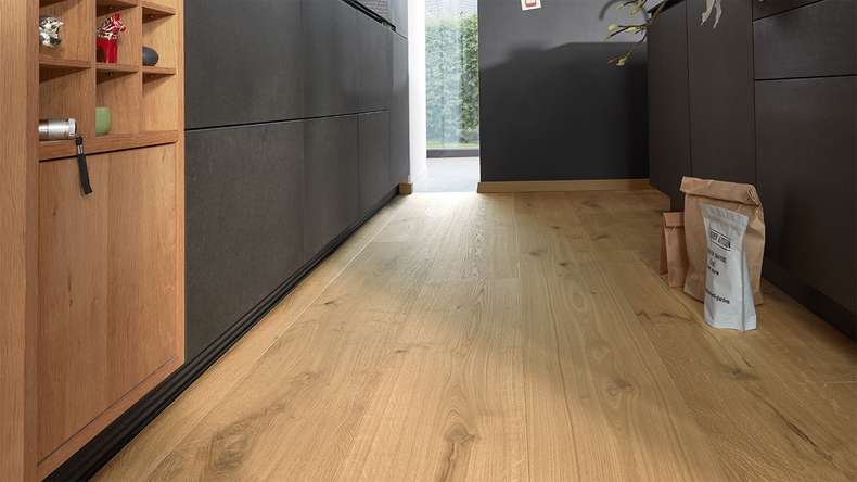 Sol en bois MEISTER Lindura HD 400 - 08921 Chêne authentique pur vernis ultra-mat 2200 x 205 x 11 mm (500214-2200205-08921)
