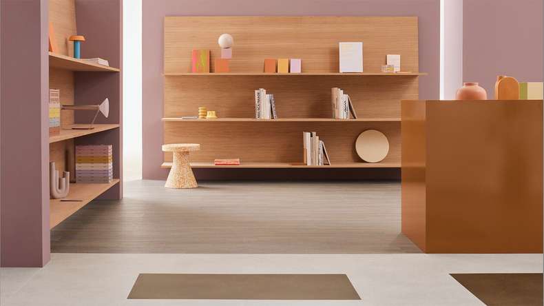 Forbo Allura Materiale 40 Vinile adesivo - Ceramica maculata chiara (63722DR4)