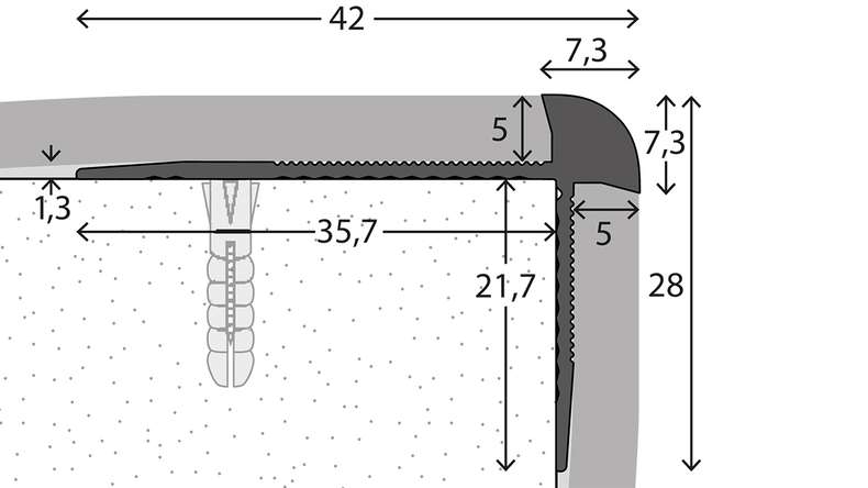 planeo Treppenkantenprofil 881 - 250 cm
