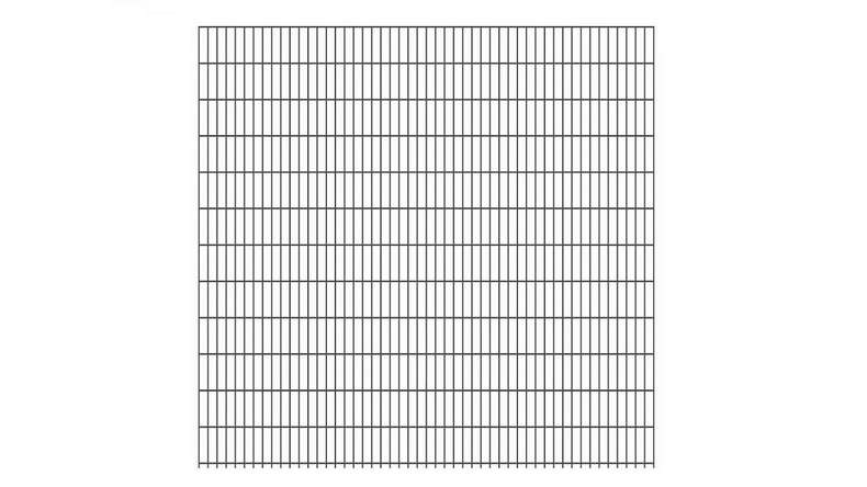 Doppelstabmattenzaun leicht 6/5/6 RAL 7016 Anthrazit - 2430 x 2510 mm