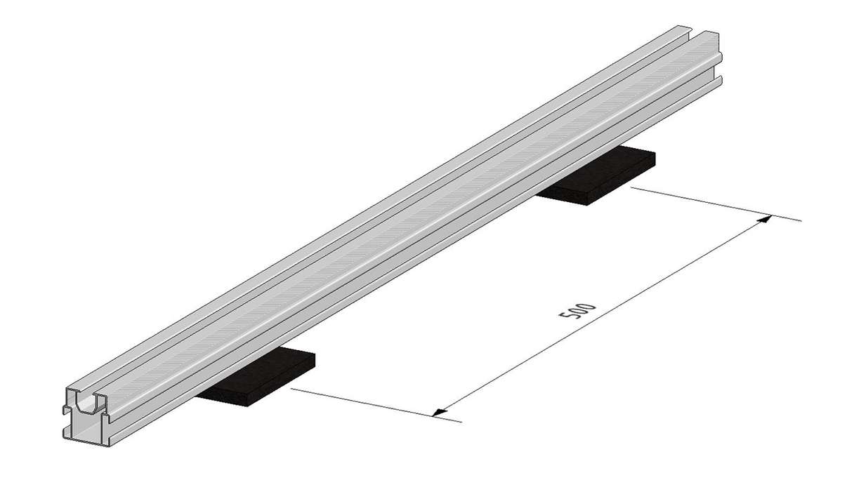 sottostruttura in alluminio planeo 40 x 40 x 2200 mm
