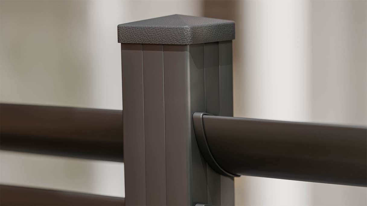 planeo Gardence Metallic Ellipse - Recinzione da giardino in alluminio quadrata Antracite | DB703