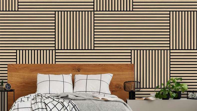 planeo Panneau acoustique - MixWall Timber Solid Flare Oak 52 x 104 cm | Placage en bois véritable (PLMW-00411A)