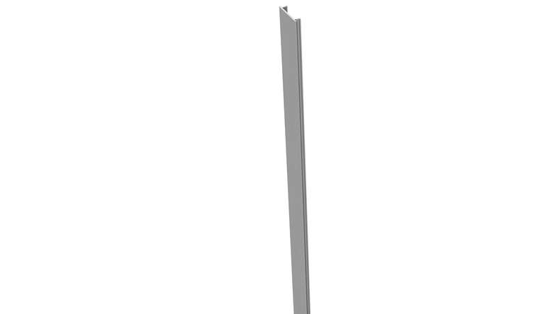 planeo Gardence Metallic - Pfostenabdeckleiste Silbergrau 300cm