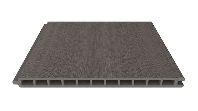 planeo INFINITY XL-Board - Clôture à emboîter WPC CoEx gris foncé 176 x 183