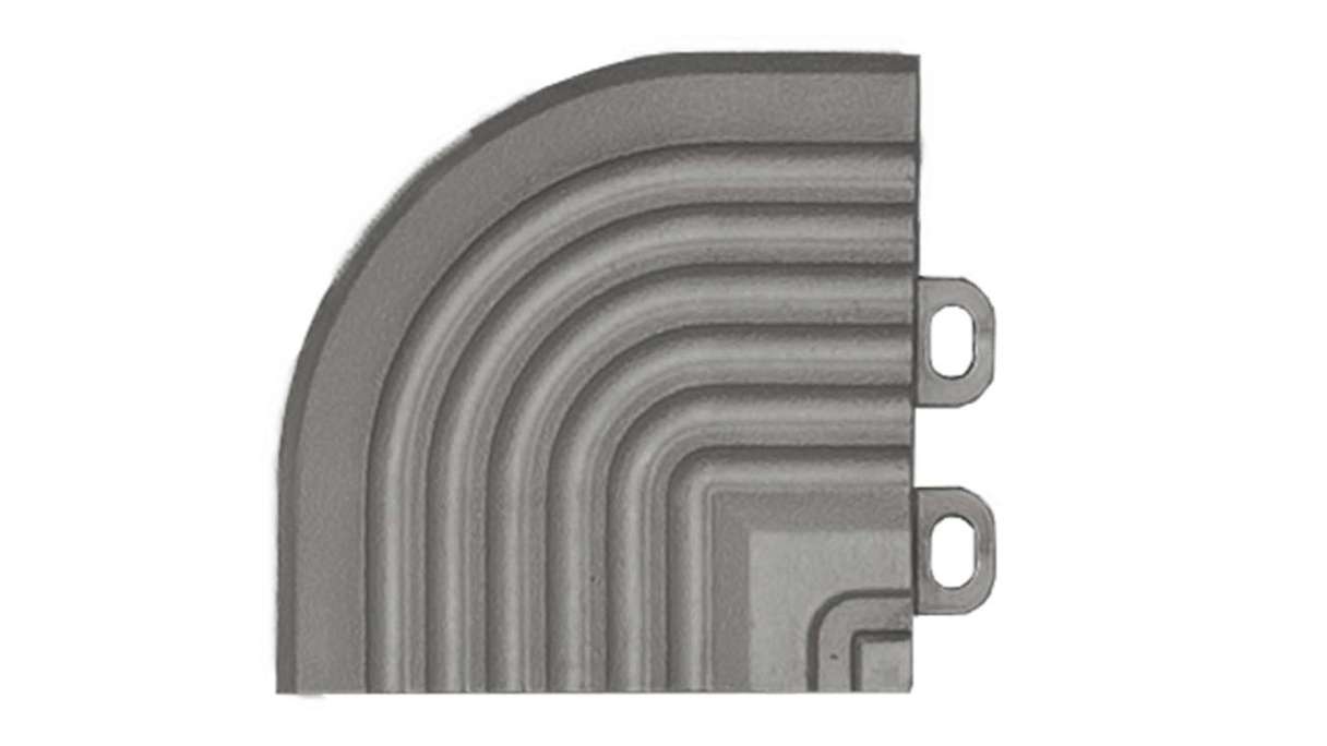 Élément d'angle planeo pour dalles à emboîter 40 x 40 cm - gris foncé
