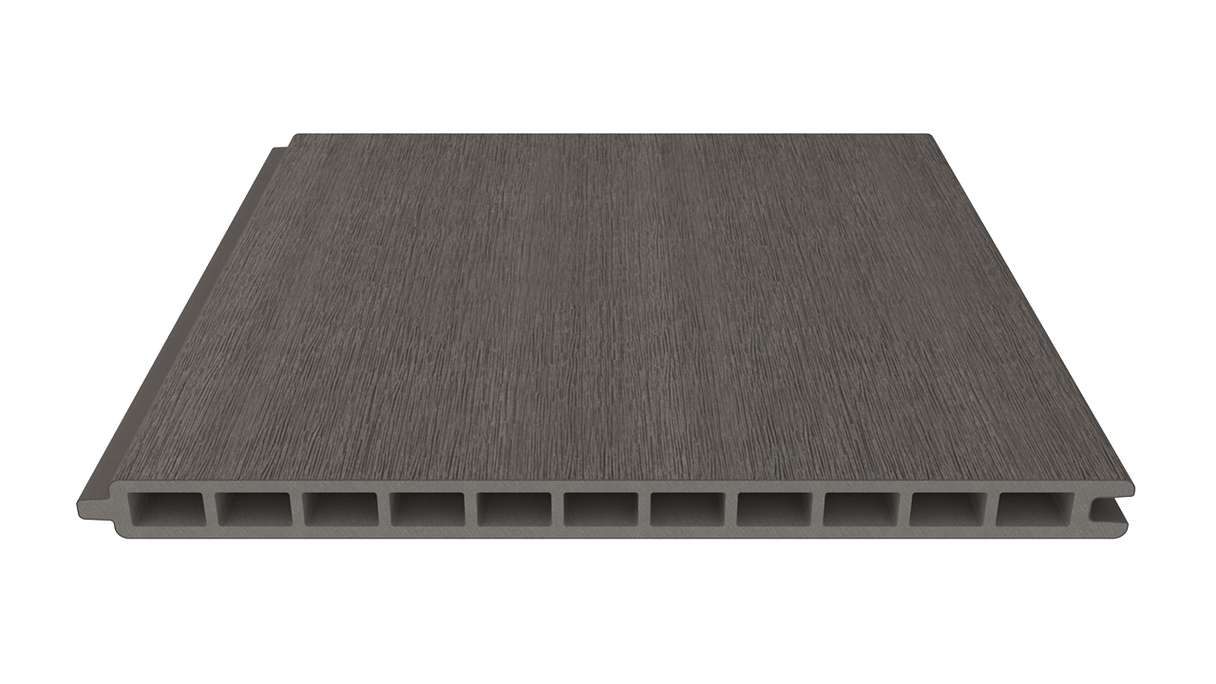 planeo INFINITY XL-Board - WPC CoEx Steckzaun Dunkelgrau 176 x 183 cm