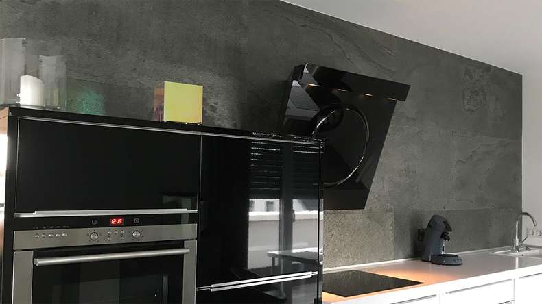 planeo EVOLITH Slate&Stone - Revêtement mural en pierre naturelle Urban Grey 1220 x 610 mm
