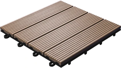 planeo carreau terrasse composite - brun 30x30 cm - 6 pcs.
