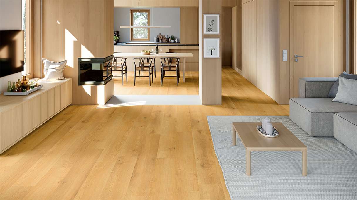 planeo Vinyle à clic rigide - SolutionX 2in1 BigSize Maison Oak Plancher XL de 1,83 m de long | Isolation phonique intégrée (ECF-BS-84)