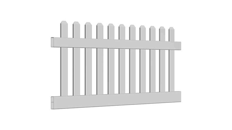 planeo Privara - PVC Steckzaun Vorgartenzaun Weiß - UV-Beständig | 180 x 80 cm