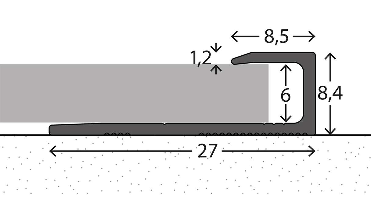 profilo terminale planeo 441 - 270 cm