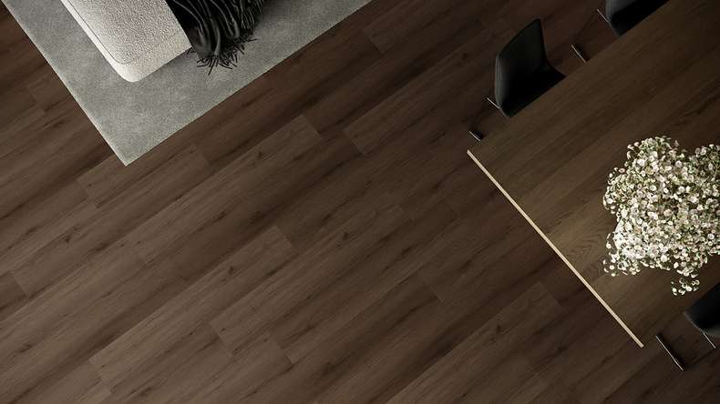 planeo Vinyle à clic rigide - HOMEtec Pro 50 IXPE Natural Brown Oak | Isolation phonique intégrée (RP-G50-2)