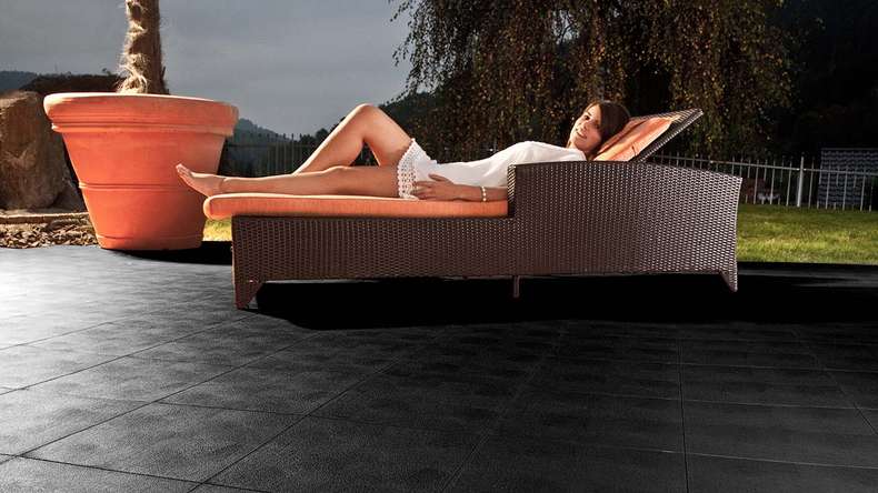 planeo click tile Floor - nero