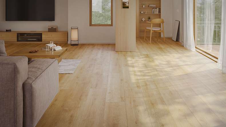 planeo Vinyle à clic rigide - HOMEtec Pro 50 IXPE Pure Canyon Oak | Isolation phonique intégrée (RP-G50-3)