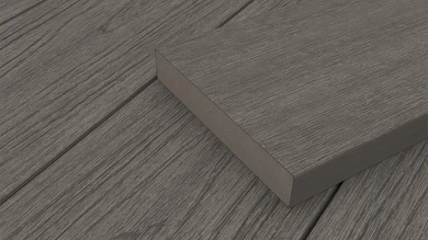 planeo UNIDeck - Lame de terrasse en WPC CoEx, gris foncé, 3 m - texturée/brossée lisse