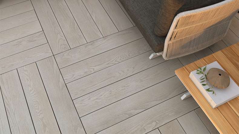 planeo Authoria PureBoard Plancher de terrasse massif - Light Lime Oak 3.6m structuré