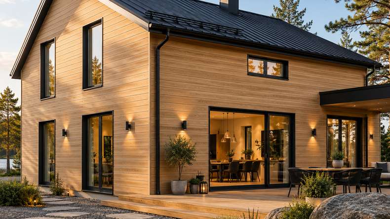 planeo NOVA - Pannello per facciate in WPC CoEx Classic, colore sabbia, 2,90 m
