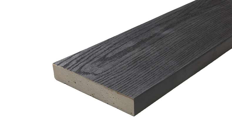 planeo Authoria PureBoard Plancher de terrasse massif - Dark Natural 3.6m structuré