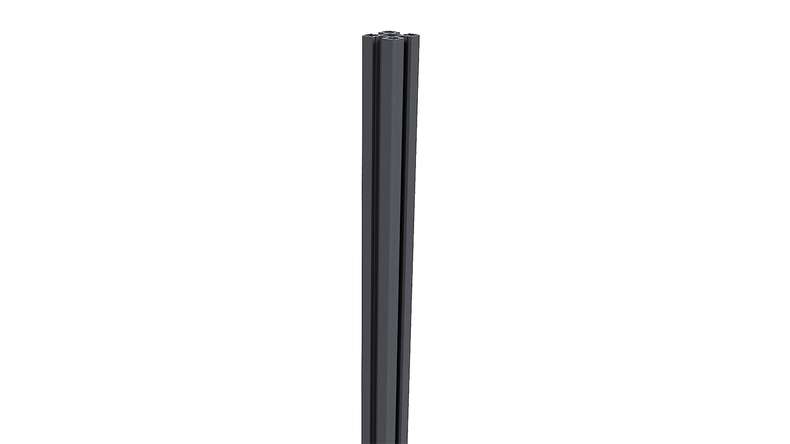 planeo Aluminium Pfosten zum Einbetonieren - Anthrazit 8 x 8 x 240 cm inkl. Pfostenkappe