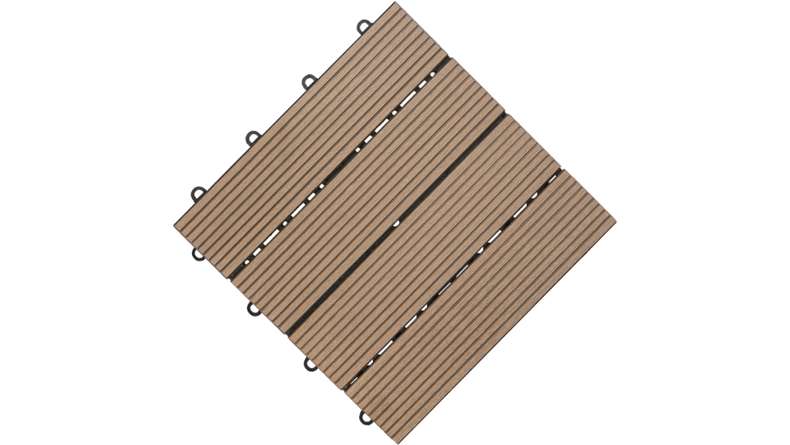 planeo WPC piastrella per patio marrone 30x30 cm - 6 pz.