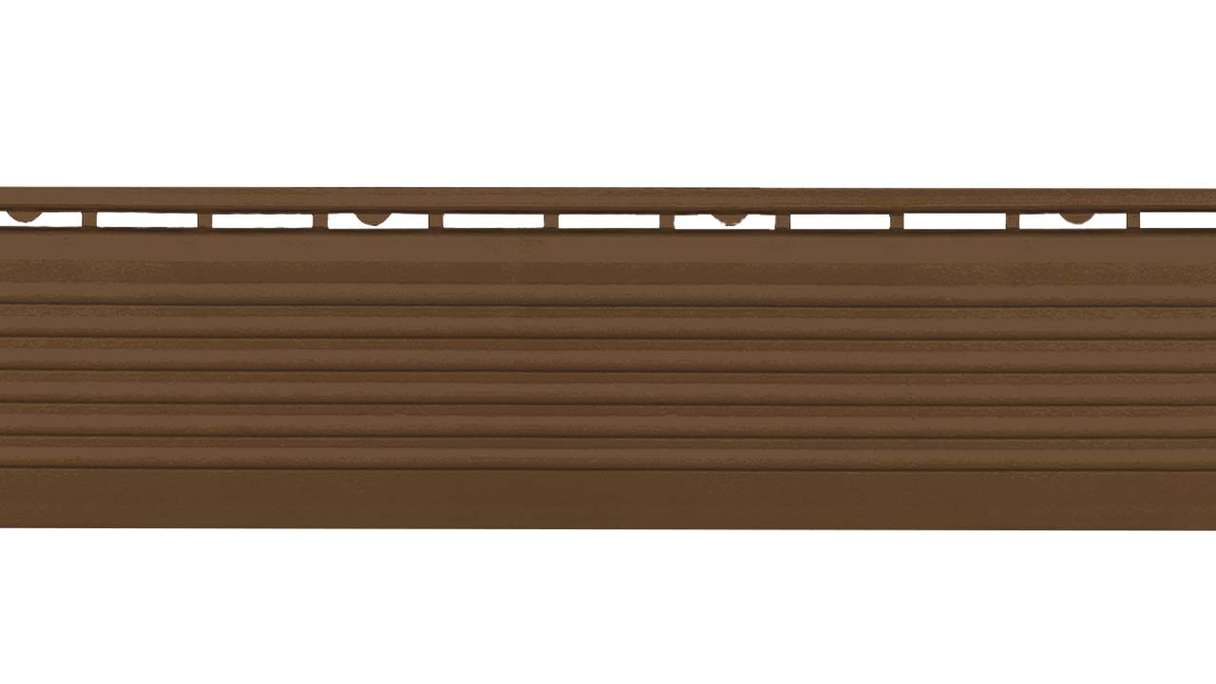 Panneau latéral planeo pour dalles à emboîter 30 x 30 cm - marron avec tige
