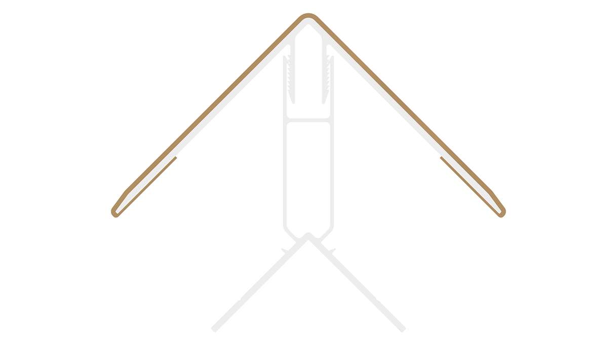 planeo LINEA - Alu CoEx Außeneckprofil Sand 3000 x 66 x 66 mm