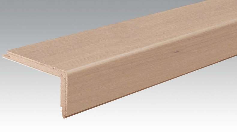 Profilé MEISTER de nez de marche en parquet Profilé en L Chêne authentique blanc crème 9031 (800004-2150-09031)