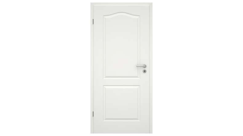 planeo Porte intérieure de style maison de campagne VELA Casa 2F A laque blanche 9010 chant arrondi | laqué - 1985 x 610|735|860|985 mm