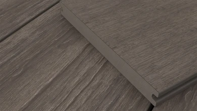 planeo MAXLine Antik - Planche de terrasse WPC CoEx gainée XL massif - brun foncé 3m rustique structuré/lisse brossé