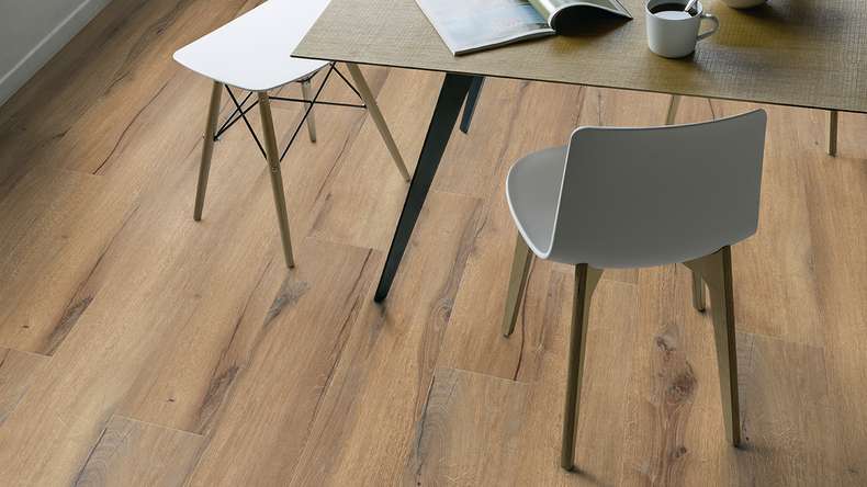 Gerflor Vinyle à clic Rigid - Création 55 Clic Acoustique Cedar Brown | Isolation phonique intégrée (61250850)