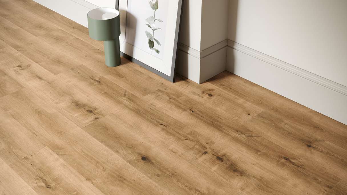 planeo Rigido Vinile ad incastro - SolutionX 2in1 Oak Natural Brown | Isolamento acustico integrato (ECF-0086)