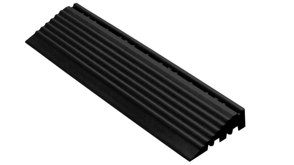 Panneau latéral planeo pour dalles à emboîter 30 x 30 cm - noir avec tige