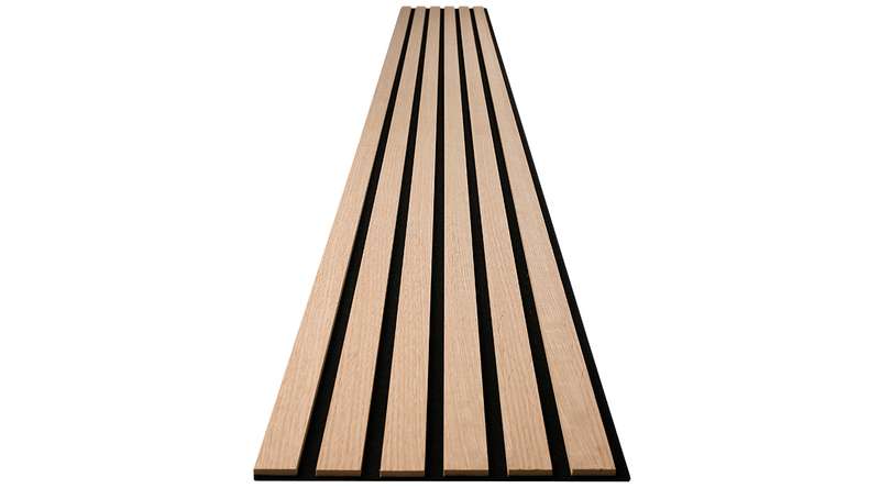 Pannelli acustici Skaben SilentWall Comfort - rovere marrone chiaro - 250 x 30 cm