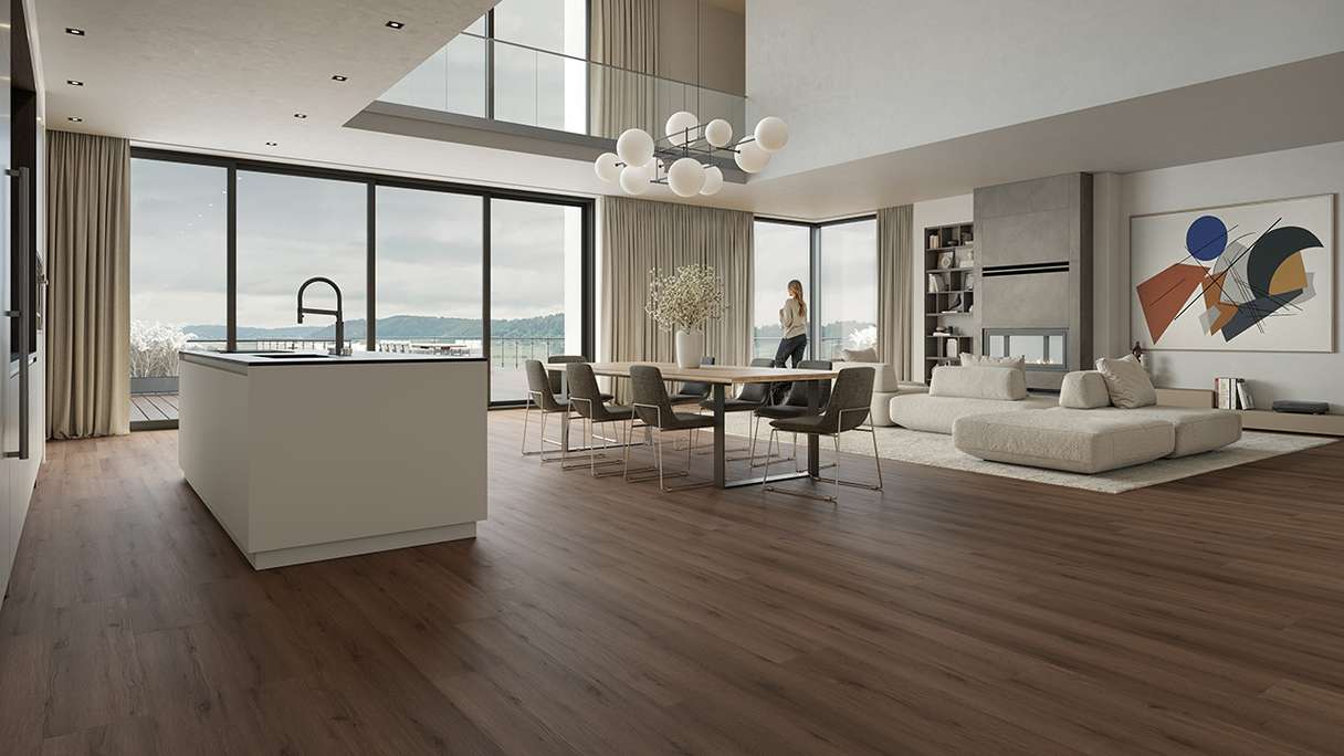 planeo Vinyle à clic rigide - HOMEtec Pro 50 IXPE Natural Brown Oak | Isolation phonique intégrée (RP-G50-2)