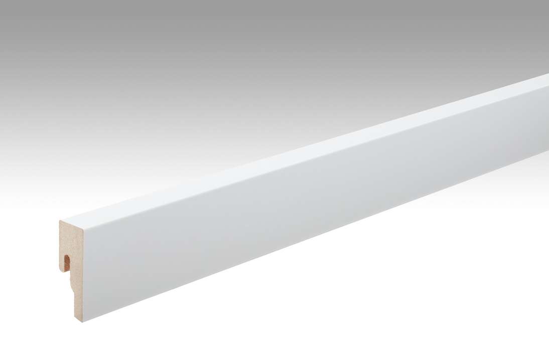 Battiscopa MEISTER Uni bianco lucido DF 324 - 2380 x 50 x 18 mm (200015-2380-00324)