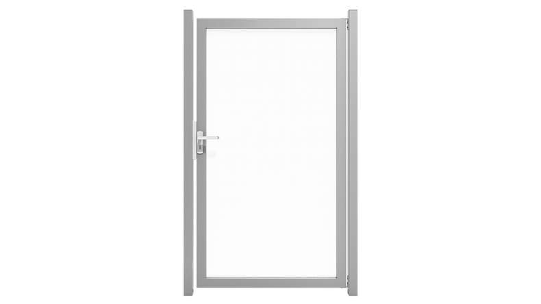 planeo Gardence Flair - Portail brise-vue en verre avec cadre en aluminium 100 x 180 cm