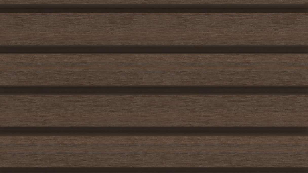 planeo LINEA Wide - Bardage de façade en WPC CoEx, teinte Ipe brun, 2900 x 181 mm