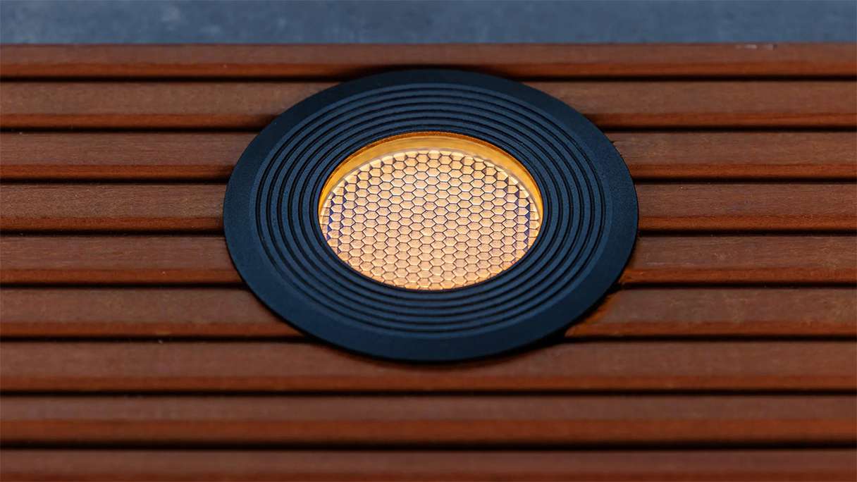 planeo illuminazione per terrazze 12V - Luce da incasso LED Onyx 90 RA - 2W 76Lumen